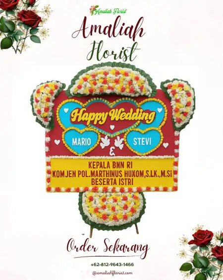 Papan Bunga Pernikahan Japah